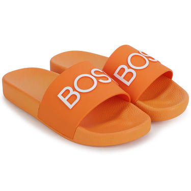 Chanclas BOSS naranja para niños y adolescentes